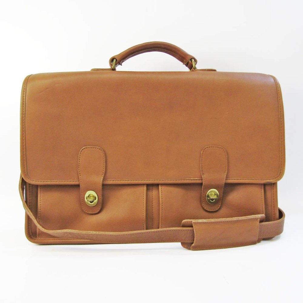 Coach 5275 Women's Leather Briefcase,Shoulder Bag Brown